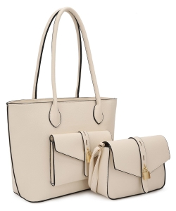 Fashion Handbag Set ZS-30638 BEIGE